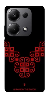 Чехол на Xiaomi Redmi Note 13 Pro 4G Черно-красная вышиванка фото 1 из 1