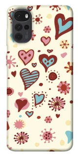 Чехол на Motorola Moto G22 Pretty hearts фото 1 из 1