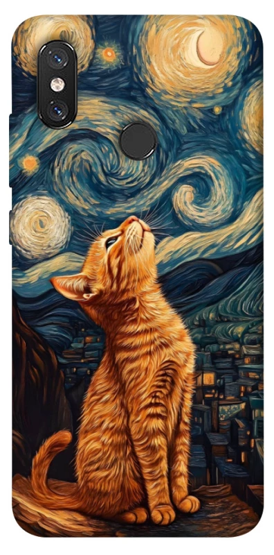 Чохол на Xiaomi Mi 8 van gogh cat фото 1 з 1