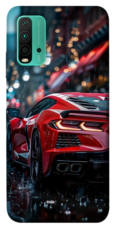 Чехол на Xiaomi Redmi Note 9 4G / Redmi 9 Power Red sports car фото 1 из 1
