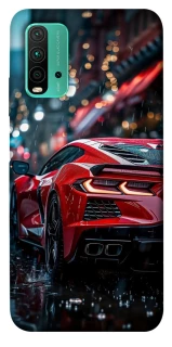 Чехол на Xiaomi Redmi Note 9 4G / Redmi 9 Power Red sports car фото 1 из 1