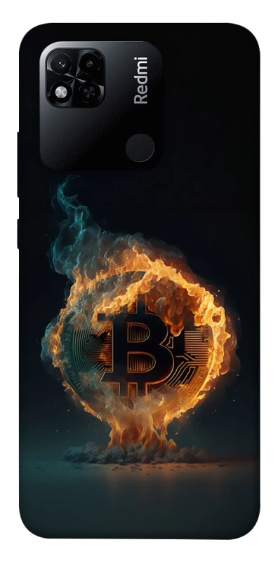 Чехол на Xiaomi Redmi 10A Fire Bitcoin фото 1 из 1
