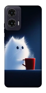 Чехол на Motorola Moto G35 Чехол кот с кофе фото 1 из 1