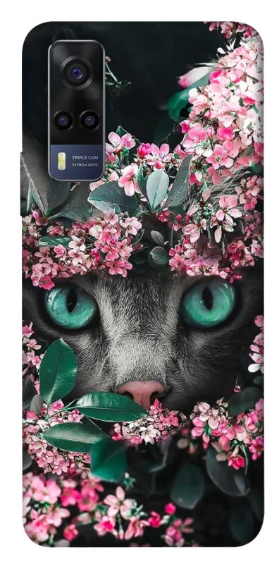 Чохол на Vivo Y53s Кіт в квітах фото 1 з 1