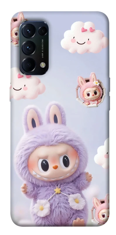 Чохол на Oppo Reno 5 4G Labubu & clouds фото 1 з 1