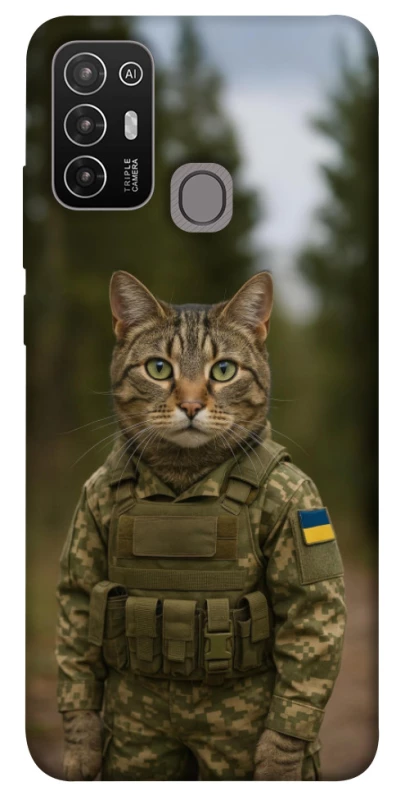 Чехол на ZTE Blade A52 Кот защитник фото 1 из 1