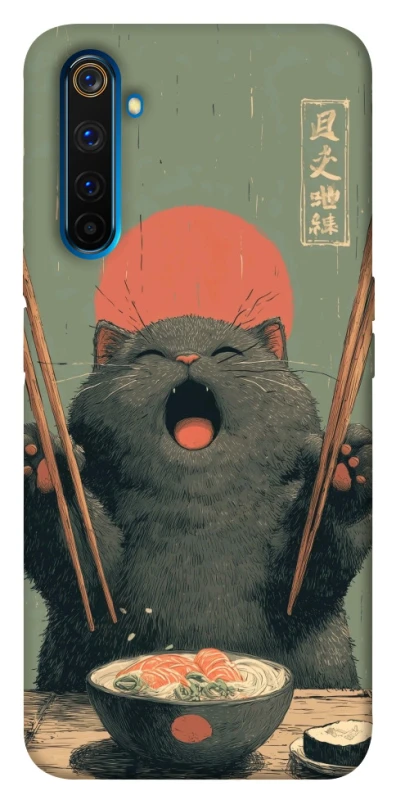 Чехол на Realme 6 Pro Hungry Cat фото 1 из 1