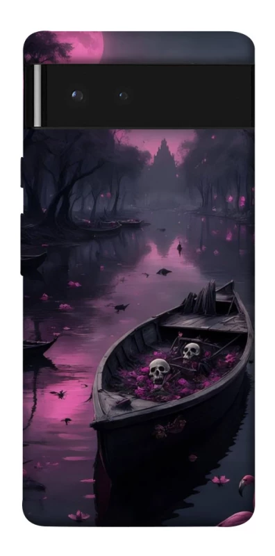 Чохол на Google Pixel 6 Boat and flamingo фото 1 з 1