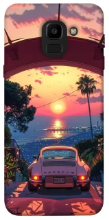 Чехол на Samsung J600F Galaxy J6 (2018) Porsche at sunset фото 1 из 1