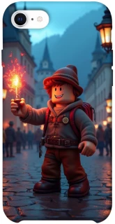 Чохол на Apple iPhone SE (2020) Roblox Fire Logo Blue Flames фото 1 з 1