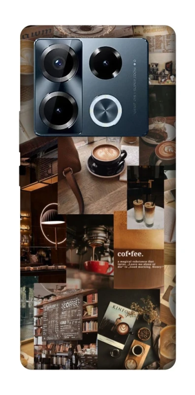 Чехол на Infinix Note 40 Pro 4G Coffee collage ver.2 фото 1 из 1