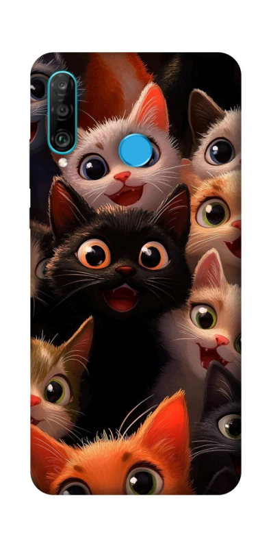 Чохол на Huawei P30 lite happy cats фото 1 з 1