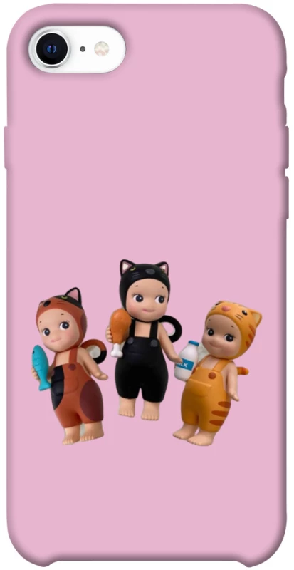 Чехол на Apple iPhone SE (2020) Cat Cafe Trio фото 1 из 1