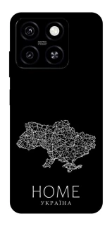 Чохол на ZTE Blade A55 4G Ukraine black map фото 1 з 1