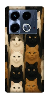 Чехол на Infinix Note 40 4G Colorful Cat Collage фото 1 Чехол на Infinix Note 40 4G Colorful Cat Collage фото 1 из 1