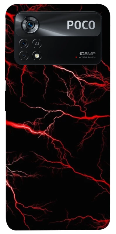 Чехол на Xiaomi Poco X4 Pro 5G Красная молния фото 1 из 1