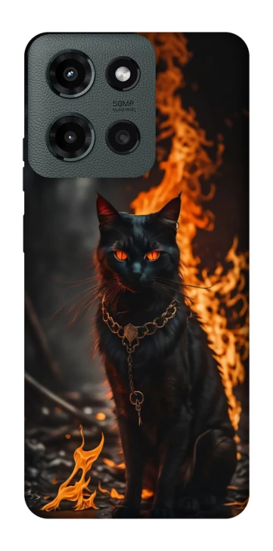 Чехол на Motorola Moto G Power (2025) Огненный кот фото 1 из 1