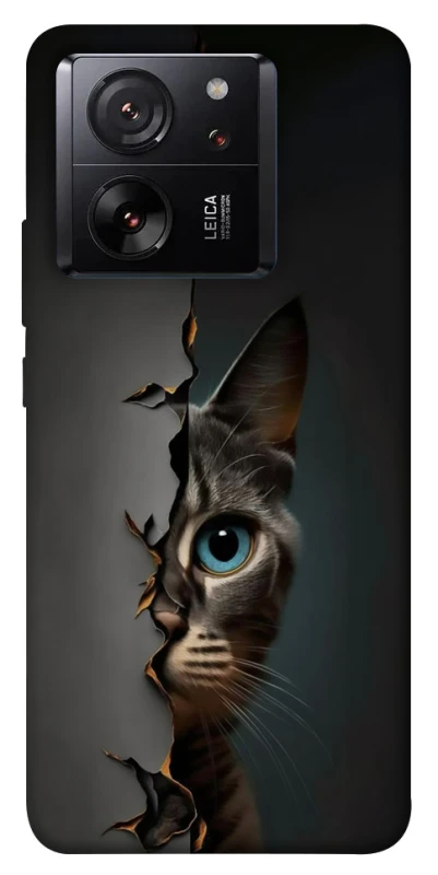 Чехол на Xiaomi 13T Pro Кот-подглядыватель v2 фото 1 из 1
