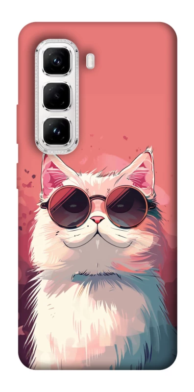 Чохол на Infinix Hot 50 Pro Сat with glasses фото 1 з 1