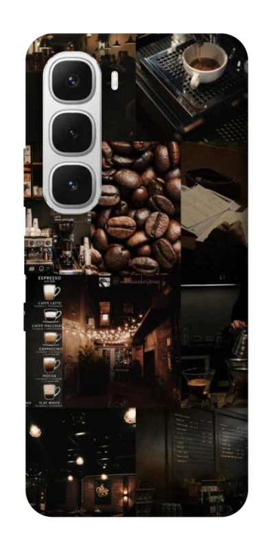 Чохол на Infinix Hot 60i Coffee collage ver.1 фото 1 з 1