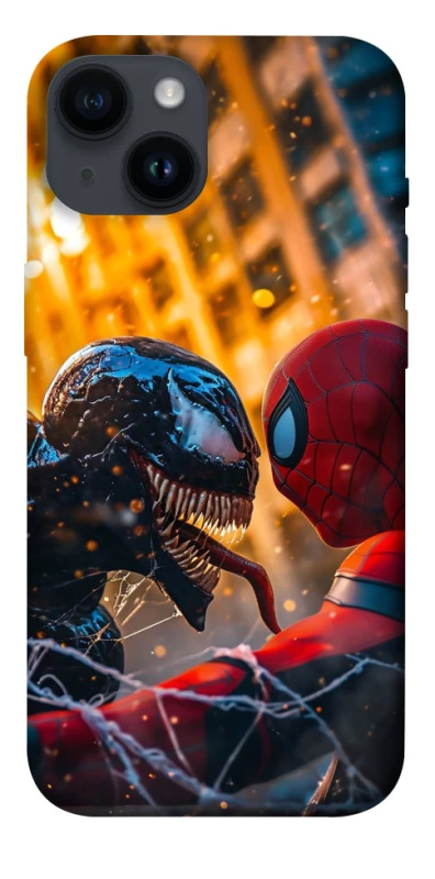 Чехол на Apple iPhone 14 (6.1") Venom vs Spiderman фото 1 из 1