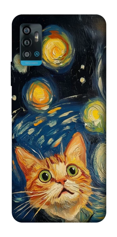Чохол на ZTE Blade A71 paint cat фото 1 з 1