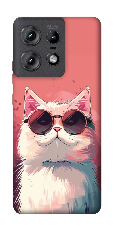 Чехол на Motorola Edge 50 Pro Сat with glasses фото 1 из 1