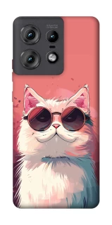 Чехол на Motorola Edge 50 Pro Сat with glasses фото 1 из 1