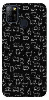 Чохол на Infinix Hot 10 Lite Black Cats фото 1 Чохол на Infinix Hot 10 Lite Black Cats фото 1 з 1