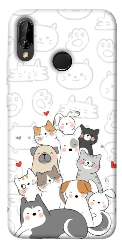 Чохол на Huawei P20 Lite Funny Pets фото 1 з 1