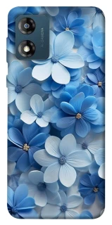 Чехол на Motorola Moto E13 Синие цветы фото 1 из 1