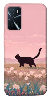 Чехол на Oppo A16s / A16 cat on a field фото 1 из 1