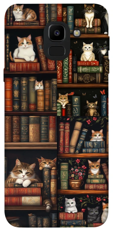 Чохол на Samsung J600F Galaxy J6 (2018) Cats & Books фото 1 з 1
