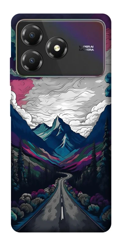 Чехол на ZTE Blade A36 Нарисованные горы фото 1 из 1