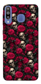 Чехол на Samsung Galaxy M30 Черепа и розы фото 1 из 1