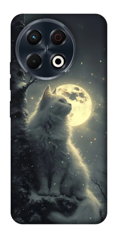 Чохол на TECNO Spark 30 Pro (KL7) Кіт під місяцем фото 1 з 1