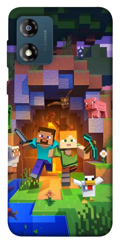 Чехол на Motorola Moto E13 Minecraft game фото 1 из 1