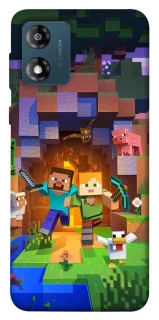 Чехол на Motorola Moto E13 Minecraft game фото 1 из 1