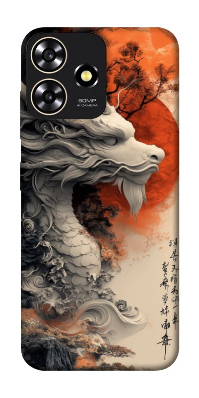 Чохол на ZTE Blade A73 4G white dragon фото 1 з 1