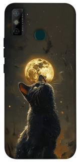 Чехол на TECNO Spark 6 Go Кот под луной v2 фото 1 из 1