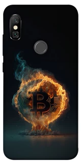 Чохол на Xiaomi Redmi Note 6 Pro Fire Bitcoin фото 1 з 1
