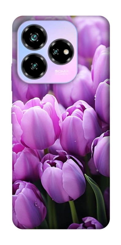 Чохол на ZTE Nubia V60 Desing Фіолетові тюльпани фото 1 з 1