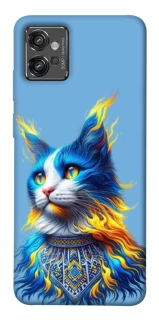 Чехол на Motorola Moto G32 Кот патриот фото 1 из 1