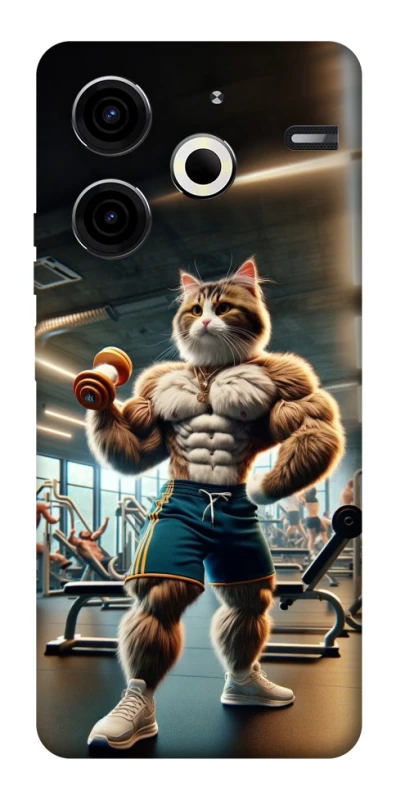 Чехол на TECNO Pova 6 Neo (LI6) Качок кот фото 1 из 1