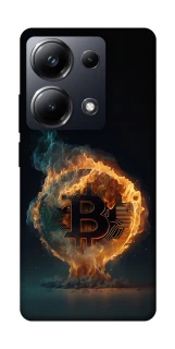 Чохол на Xiaomi Poco M6 Pro 4G Fire Bitcoin фото 1 з 1