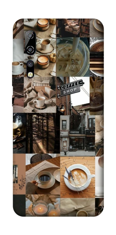 Чохол на ZTE Axon 10 Pro Coffee collage ver.3 фото 1 з 1