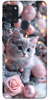 Чохол на Samsung Galaxy A21s Christmas Kitty фото 1 з 1