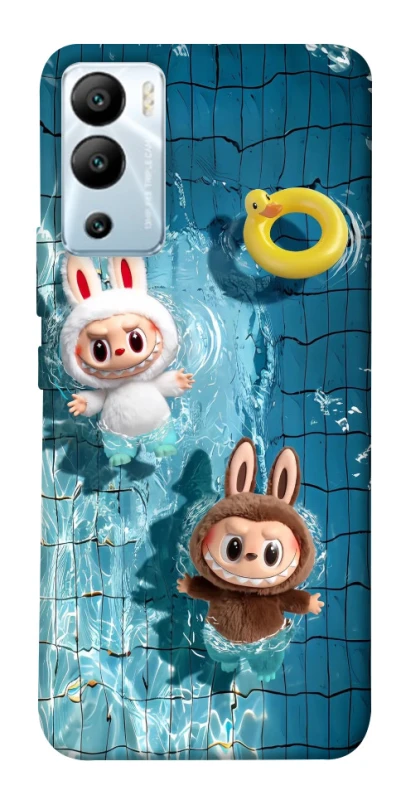 Чохол на Infinix Hot 12i Labubu in the pool фото 1 з 1