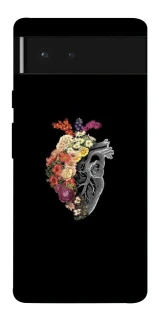 Чохол на Google Pixel 6 Heart with flowers фото 1 з 1