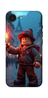 Чехол на Apple iPhone 16e (6.1") Roblox Fire Logo Blue Flames фото 1 из 1